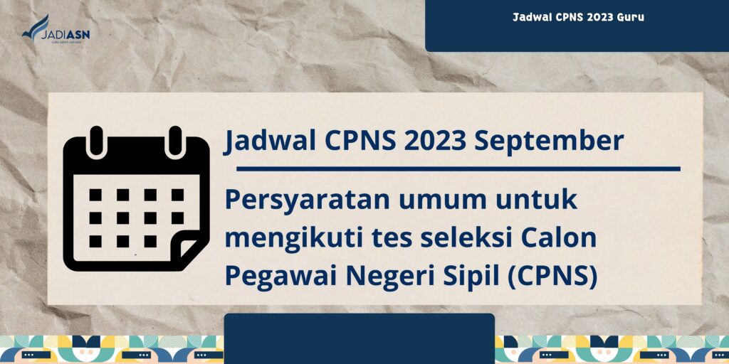 Jadwal CPNS 2023 September