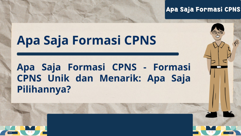 Apa Saja Formasi CPNS