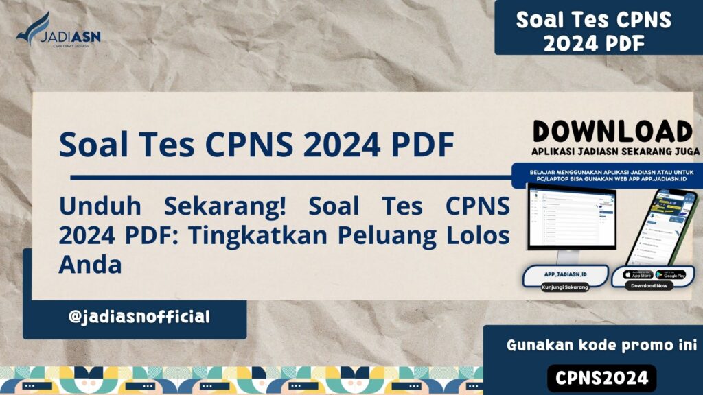 Soal Tes CPNS 2024 PDF