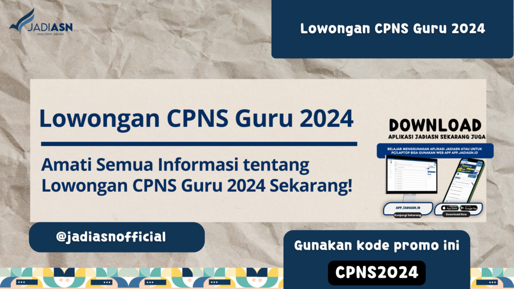 Lowongan CPNS Guru 2024