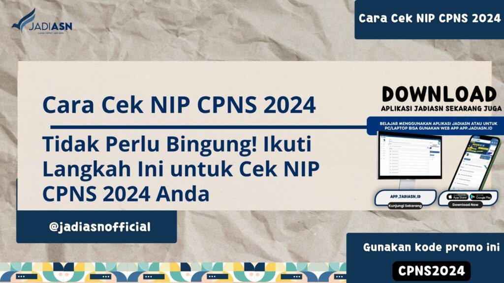 Cara cek NIP CPNS 2024