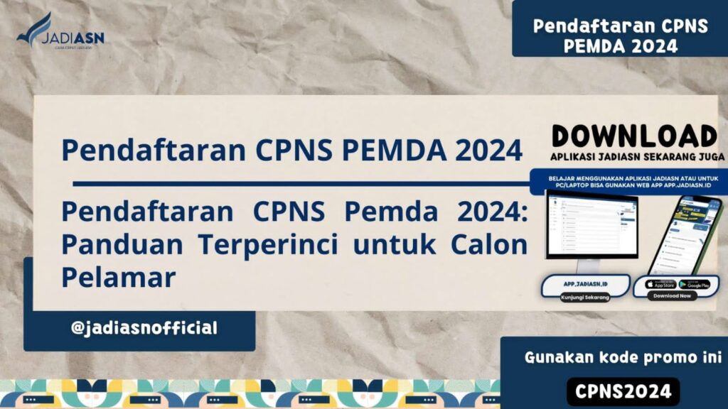 Pendaftaran CPNS PEMDA 2024 Pendaftaran CPNS Pemda