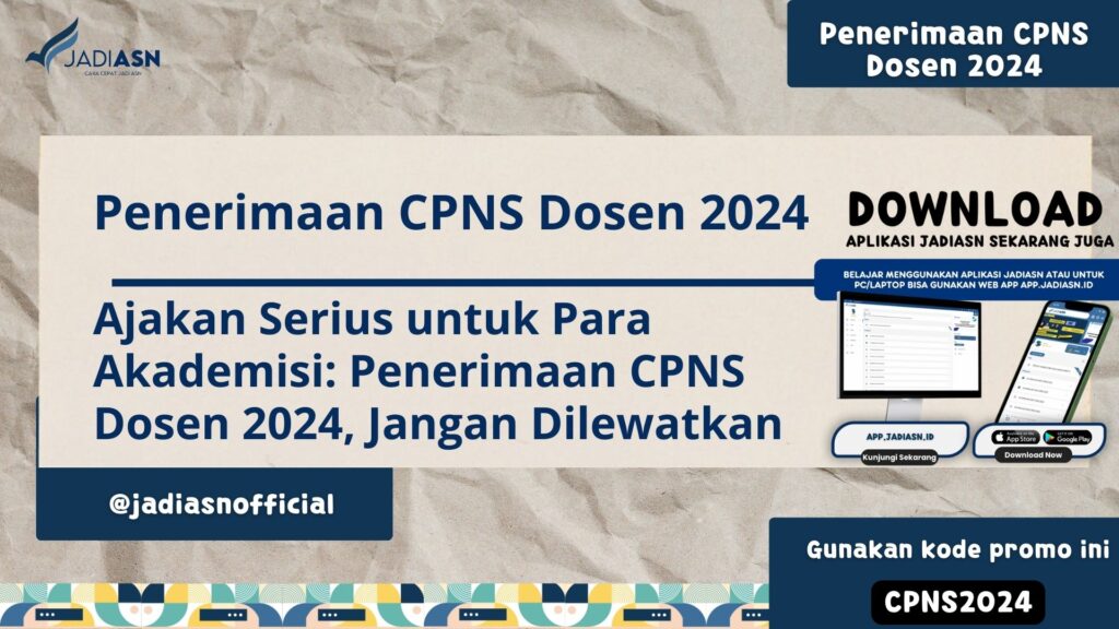 Penerimaan CPNS Dosen 2024