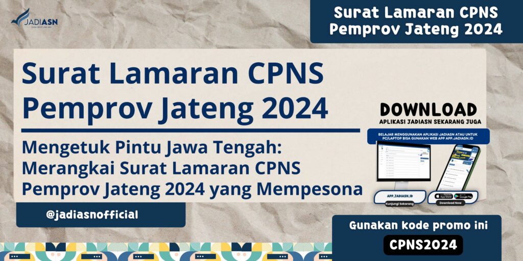 Surat Lamaran CPNS Pemprov Jateng 2024