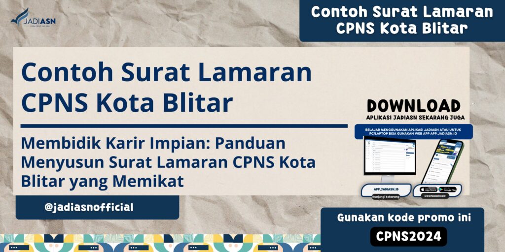 Contoh Surat Lamaran CPNS Kota Blitar