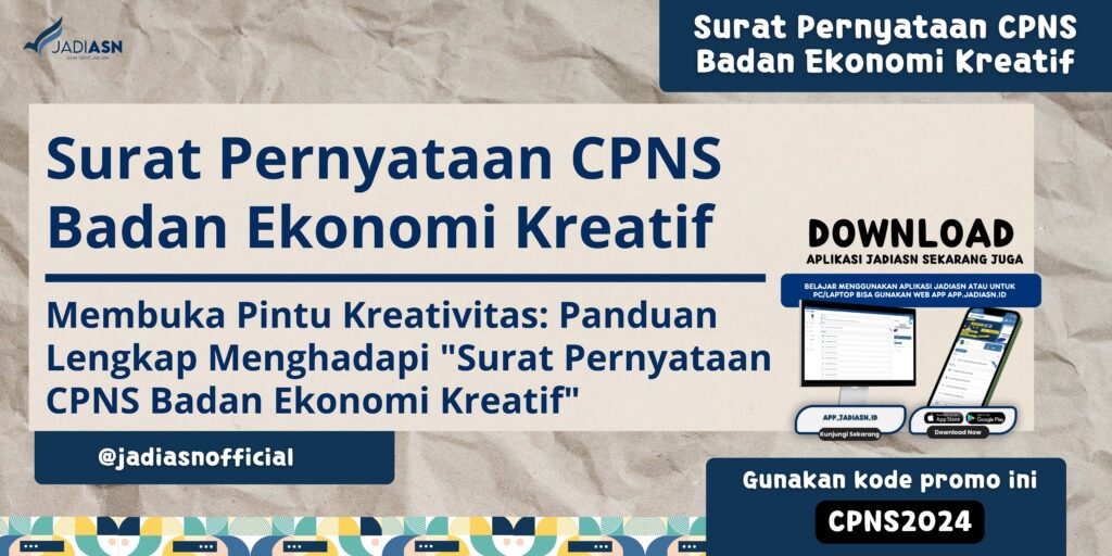 Surat Pernyataan CPNS Badan Ekonomi Kreatif