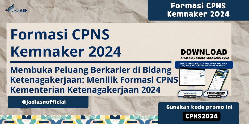 Formasi CPNS Kemnaker 2024