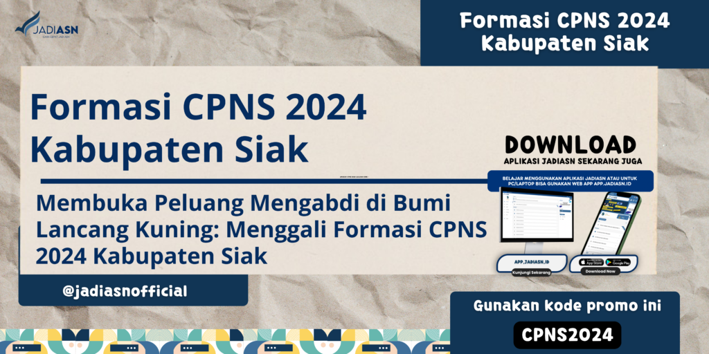 Formasi CPNS 2024 Kabupaten Siak