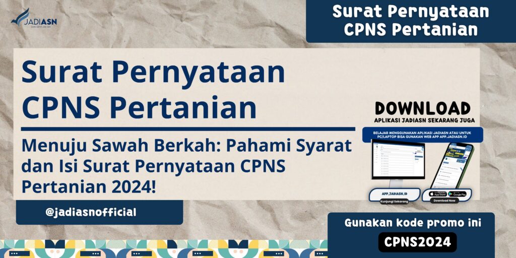 Surat Pernyataan CPNS Pertanian