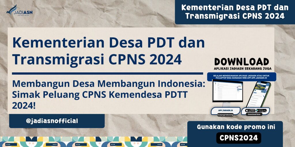 Kementerian Desa PDT dan Transmigrasi CPNS 2024