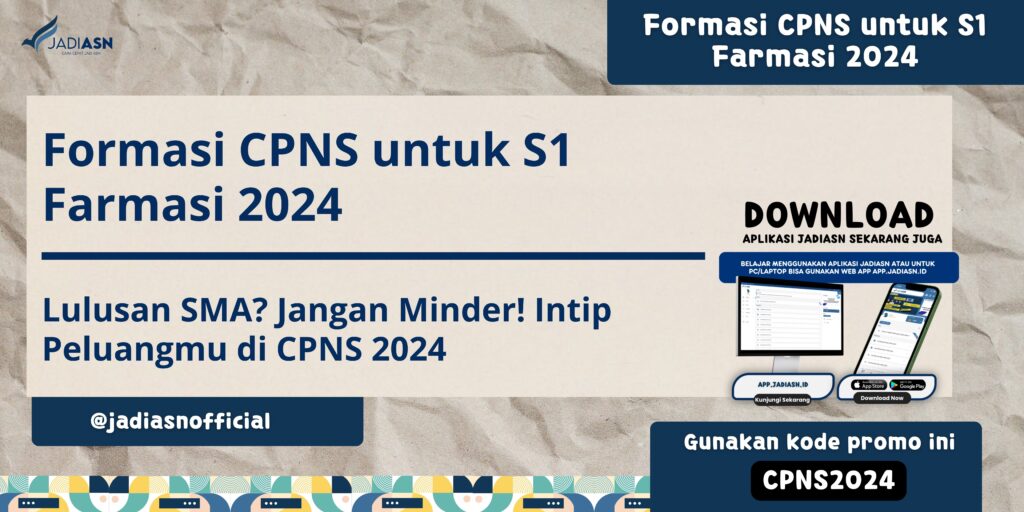 Formasi CPNS untuk S1 Farmasi 2024