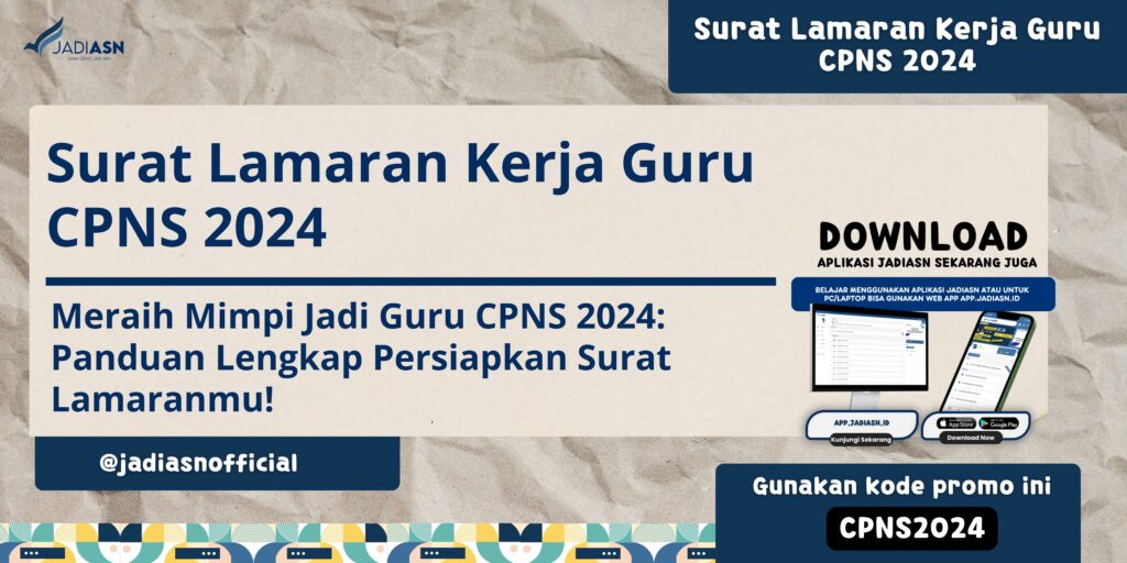 Surat Lamaran Kerja Guru CPNS 2024