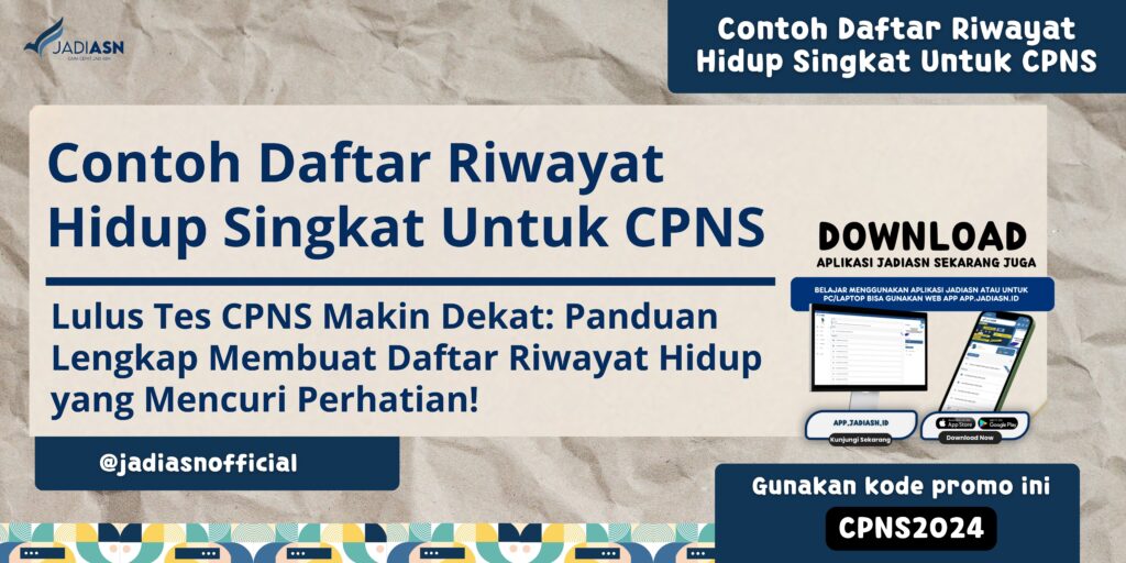 Contoh Daftar Riwayat Hidup Singkat Untuk CPNS