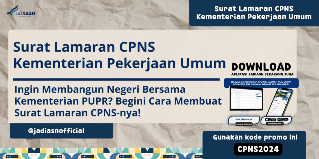 Surat Lamaran CPNS Kementerian Pekerjaan Umum