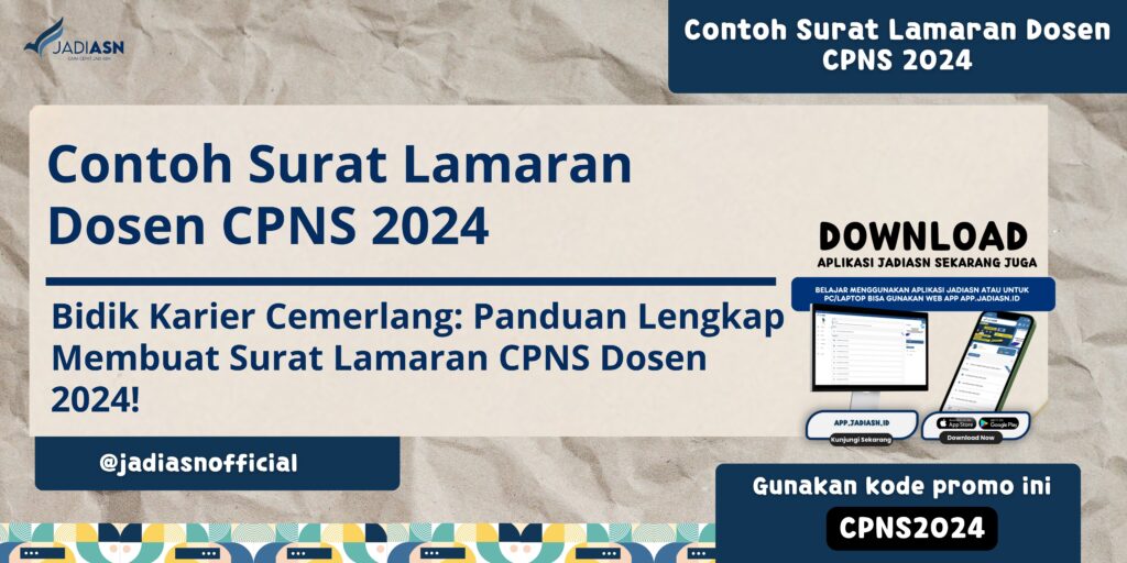 Contoh Surat Lamaran Dosen CPNS 2024