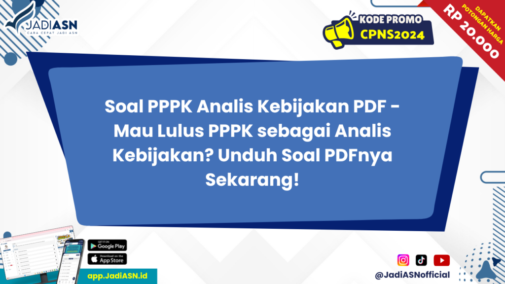 Soal PPPK Analis Kebijakan PDF