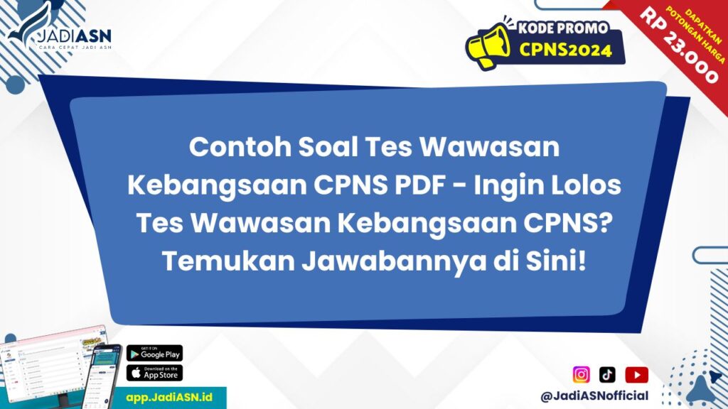 Contoh Soal Tes Wawasan Kebangsaan CPNS PDF