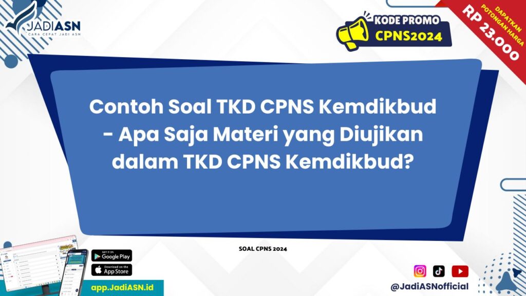 Contoh Soal TKD CPNS Kemdikbud