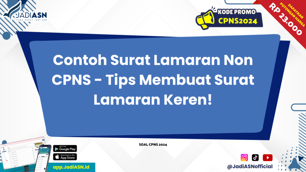 Contoh Surat Lamaran Non CPNS - Tips Membuat Surat Lamaran Keren!