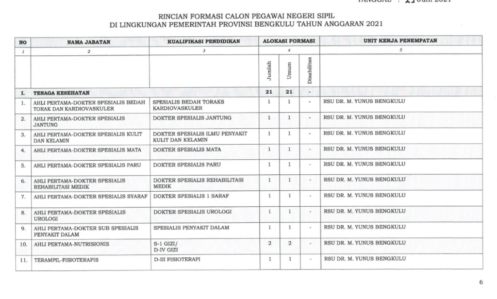 Formasi CPNS Bengkulu 2024 Bengkulu Memanggil! Mungkinkah Anda