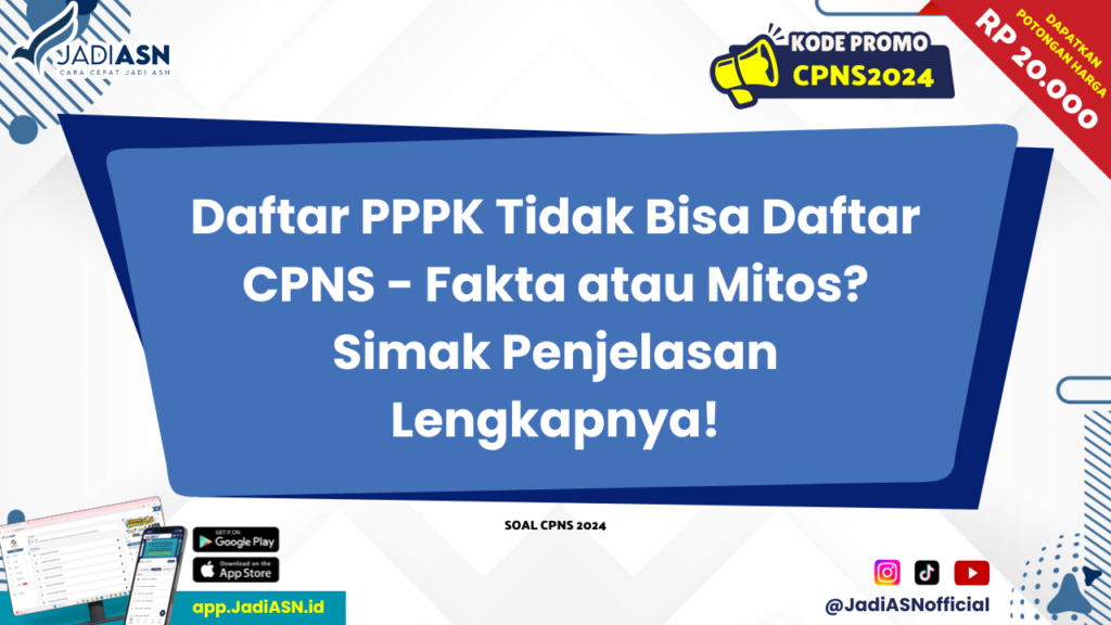 Daftar PPPK Tidak Bisa Daftar CPNS 